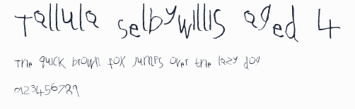 Tallula SelbyWillis aged 4
