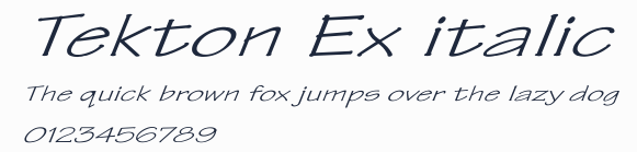 Tekton Ex italic