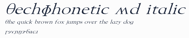 TechPhonetic Wd italic