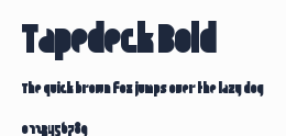 Tapedeck Bold