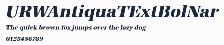URWAntiquaTExtBolNar