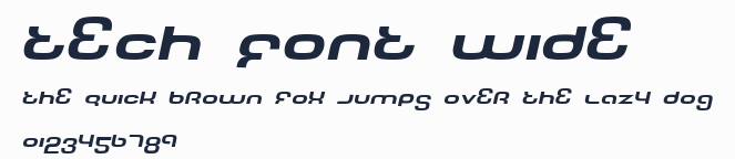 Tech Font Wide