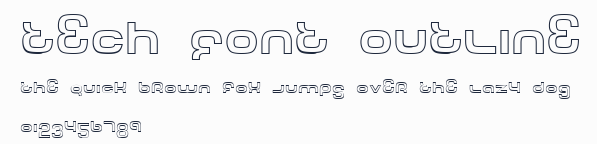 Tech Font Outline