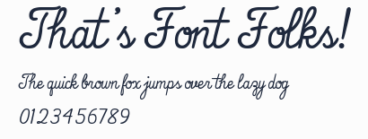 That's Font Folks!