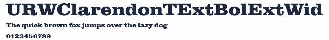 URWClarendonTExtBolExtWid