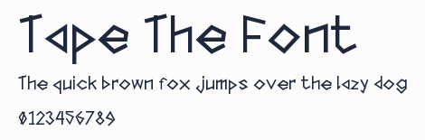 Tape The Font