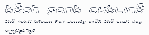 Tech Font Outline