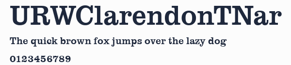 URWClarendonTNar