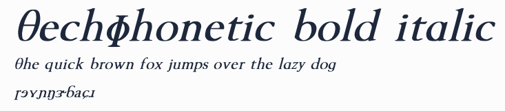 TechPhonetic bold italic