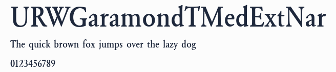 URWGaramondTMedExtNar
