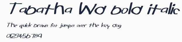 Tabatha Wd bold italic