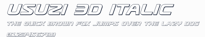 Usuzi 3D Italic