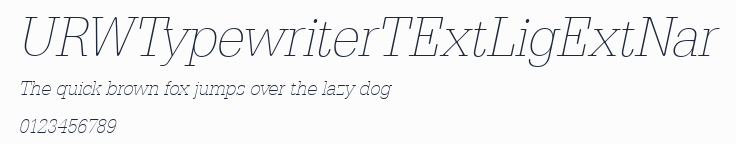 URWTypewriterTExtLigExtNar