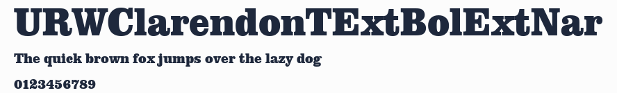 URWClarendonTExtBolExtNar