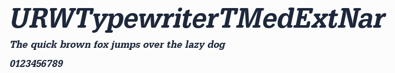 URWTypewriterTMedExtNar預覽圖