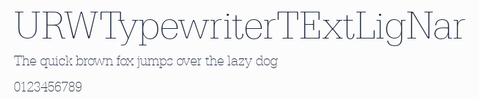 URWTypewriterTExtLigNar