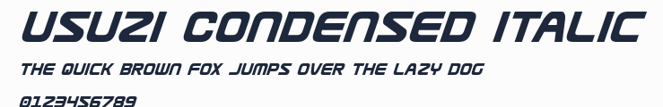 Usuzi Condensed Italic