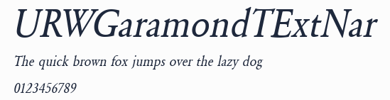 URWGaramondTExtNar