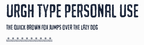 URGH TYPE PERSONAL USE
