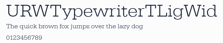 URWTypewriterTLigWid