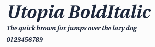 Utopia BoldItalic預覽圖