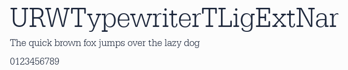 URWTypewriterTLigExtNar