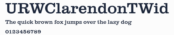 URWClarendonTWid