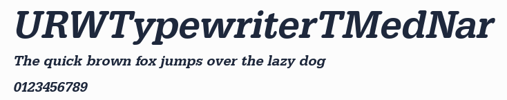 URWTypewriterTMedNar