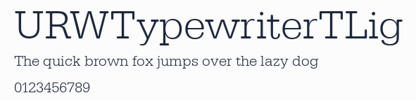 URWTypewriterTLig