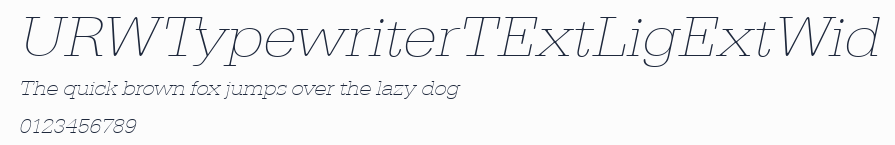 URWTypewriterTExtLigExtWid