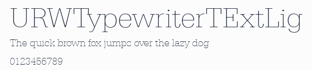 URWTypewriterTExtLig