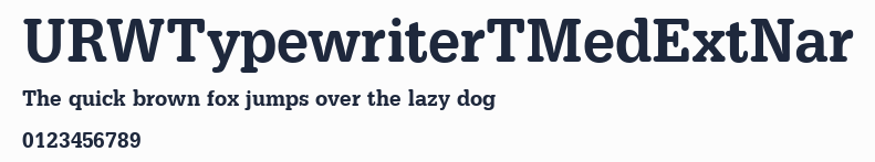 URWTypewriterTMedExtNar