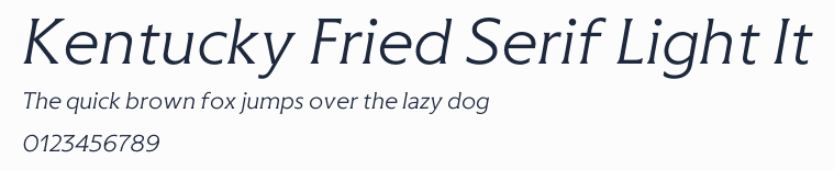 Kentucky Fried Serif Light It預覽圖