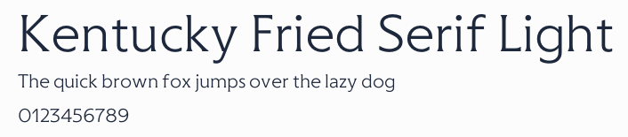 Kentucky Fried Serif Light預覽圖